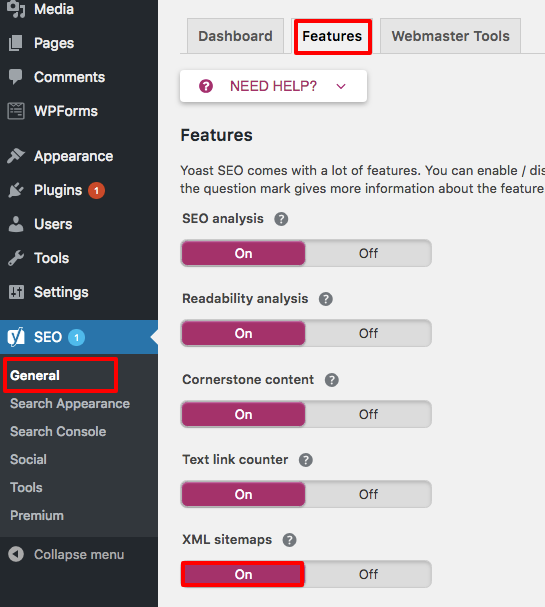 een sitemap toevoegen aan wordpress