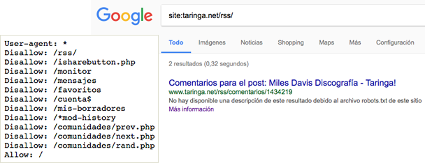 robots txt in serp